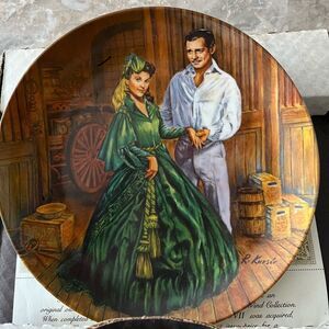 Vintage Scarlett and Rhett collectible series plate by Edwin Knowles
